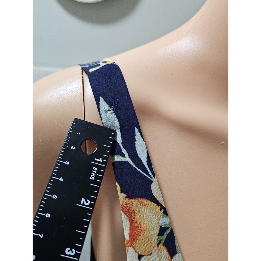 LULUS Remarkable Arrival Navy Blue Floral Sleeveless Maxi Dress Size XS New Flaw - Picture 13 of 13